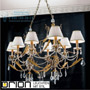 Иконка orion leuchten LU 2406/8 oval silber-gold/2406 weiß Miramare chandelier, silver-gold finish, 8 lamps, with white shades светильник
