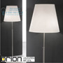 Иконка orion leuchten Stl 12-1142/2 satin Kara Floor Lamp with Shade, Satin Chrome finish торшер