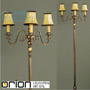 Иконка orion leuchten Stl 12-791/3 Patina Flemish style floor lamp, 3 lampholders, Antique Brass finish торшер