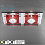 Иконка orion leuchten Str 10-417/2 rot/EBL Glaso double downlight in rectangular shape with red glass светильник
