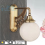Иконка orion leuchten WA 2-1104/1 alt-MS/149 opal sm Adele Wall Light, 1 lamp, Antique Brass finish, with opal glass светильник