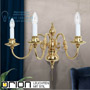 Иконка orion leuchten WA 2-349/3 MS Wall Light flemish style, 3 lamps, shiny brass finish светильник