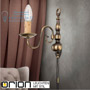 Иконка orion leuchten WA 2-423/1 Patina Simple flemish wall light, 1 lamp, antique brass finish светильник