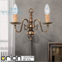 Иконка orion leuchten WA 2-423/2 Patina Simple flemish wall light, 2 lamps, antique brass finish светильник