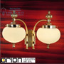Иконка orion leuchten WA 2-470/2 MS abw./328 champ matt Wiener Nostalgie wall light, 2 lamps downwards, shiny brass finish, champagne coloured glasses светильник