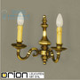 Иконка orion leuchten WA 2-531/2 Patina Flemish Style wall light with cast parts, 2 lamps, antique Brass finish светильник