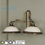 Иконка orion leuchten WA 2-547/2 Patina/354 champ Austrian Old Lamp Wall Light, Antique Brass finish with 2 champagne glass shades светильник