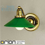 Иконка orion leuchten WA 2-640/1 Patina/363 grün Artdesign Wall Lamp, 1 Lamp, Antique Brass finish, with green glass светильник