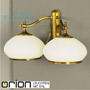 Иконка orion leuchten WA 2-720/2 Patina/385 opal-Patina Empire wall light, antique brass finish, 2 lamps светильник