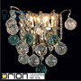Иконка orion leuchten WA 2-843/2 gold/grün KRISTALL KLASSISCH wall light, 2 lamps, 24K gold plated, clear+green crystal светильник